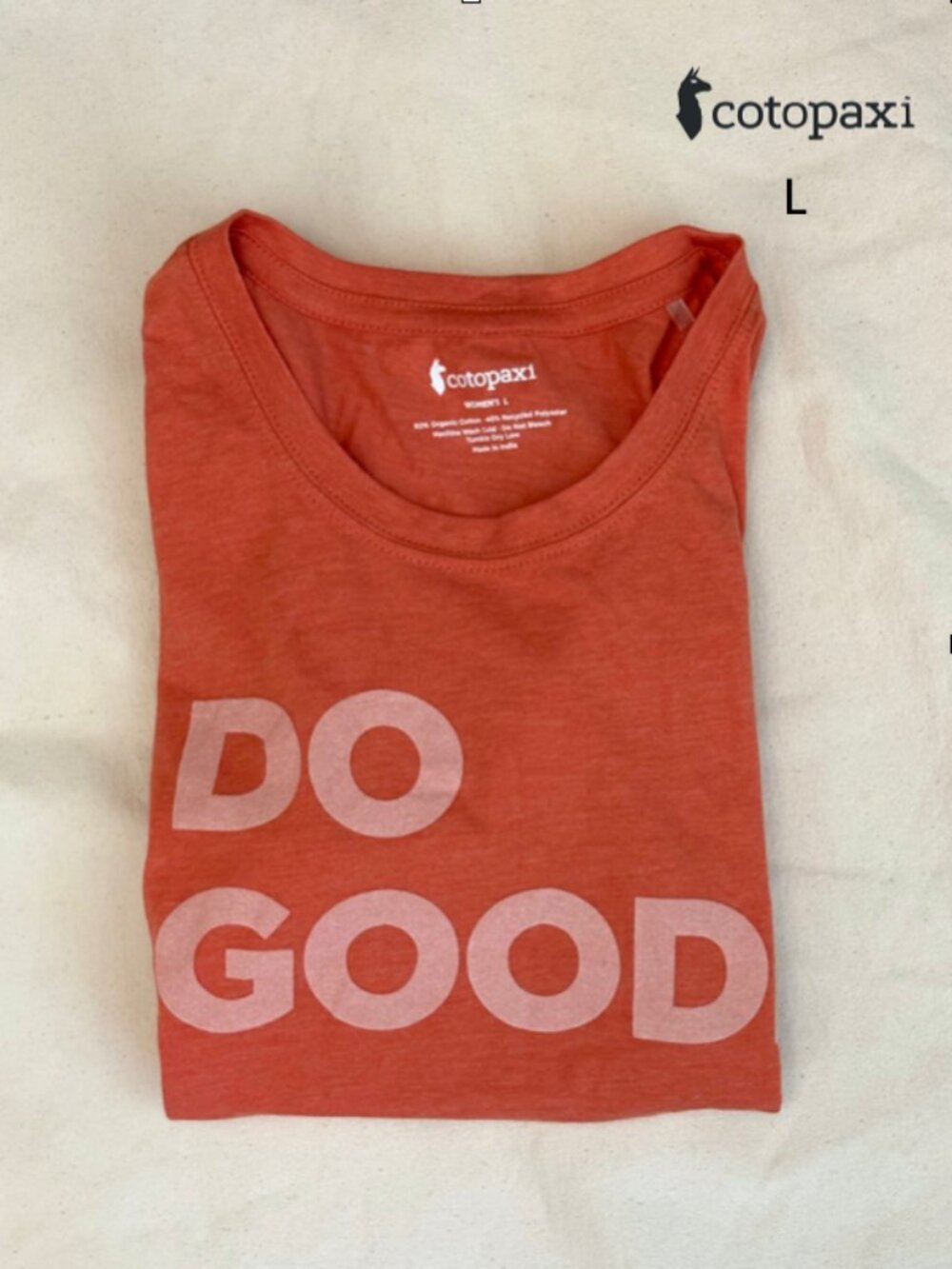 Cotopaxi T-Shirt Women's Large L Orange Do Good Short Sleeve